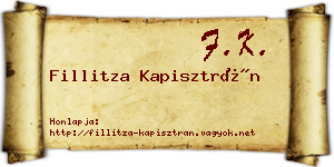 Fillitza Kapisztrán névjegykártya